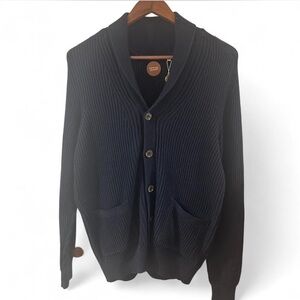 Men's Navy Blue Cardigan Sweater Size Small